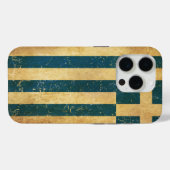 ギリシャ国旗のヴィンテージ グランジ Case-Mate iPhoneケース (裏面 (横))