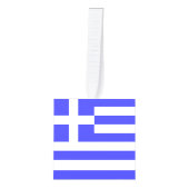 ギリシャ国旗の合計 キューブオーナメント (正面)