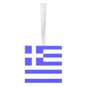 ギリシャ国旗の合計 キューブオーナメント (右)