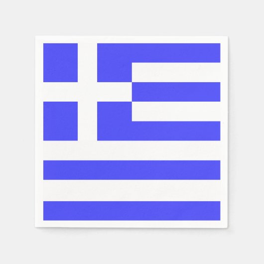 ギリシャ国旗の合計 スタンダードカクテルナプキン (正面)