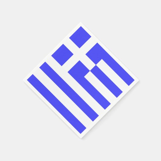ギリシャ国旗の合計 スタンダードカクテルナプキン (角)