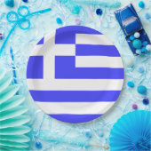 ギリシャ国旗の合計 ペーパープレート (パーティー)