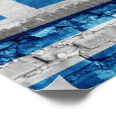 ギリシャ国旗の壁 ポスター (角)