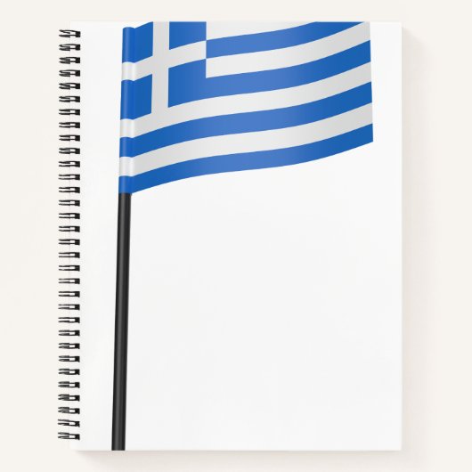 ギリシャ国旗の楊枝 ノートブック (正面)