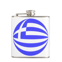 ギリシャ国旗の球体 フラスク