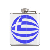 ギリシャ国旗の球体 フラスク (裏面)