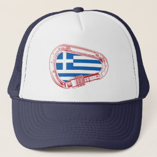 ギリシャ国旗の登山カラビナー キャップ