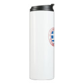 ギリシャ国旗の登山カラビナー タンブラー (回転左)