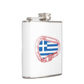 ギリシャ国旗の登山カラビナー フラスク (右)