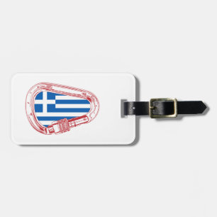 ギリシャ国旗の登山カラビナー ラゲッジタグ