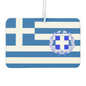 ギリシャ国旗の紋章 カーエアーフレッシュナー (裏面)