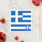 ギリシャ国旗の紋章 スタンダードカクテルナプキン (インサイチュ)