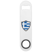 ギリシャ国旗の紋章 スピード栓抜き (正面)