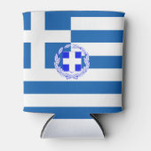 ギリシャ国旗の紋章 缶クーラー (正面)