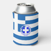 ギリシャ国旗の紋章 缶クーラー (缶裏面)