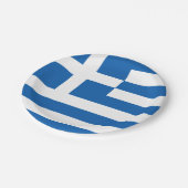 ギリシャ国旗の紙プレート ペーパープレート (アングル)