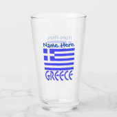ギリシャ国旗の青の個人設定 タンブラーグラス (裏面)