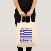 ギリシャ国旗の青の個人設定 トートバッグ (正面(商品))