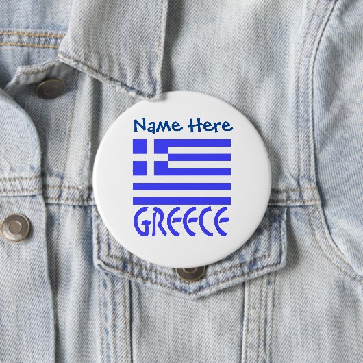 ギリシャ国旗の青の個人設定 缶バッジ (インサイチュ)