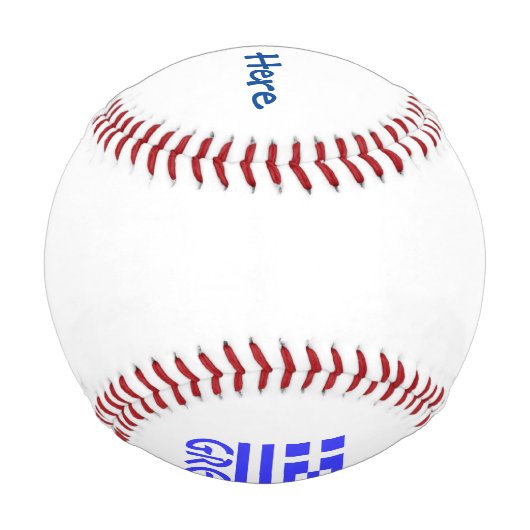 ギリシャ国旗の青の個人設定 野球ボール (裏面)