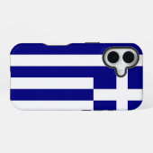 ギリシャ国旗のApple iPhone 16 Case-Mateケース 16ケース (裏面横)