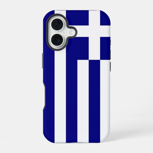 ギリシャ国旗のApple iPhone 16 Case-Mateケース 16ケース (裏面)