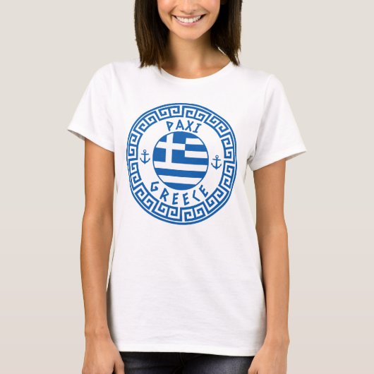 ギリシャ国旗のTシャツ・パシ Tシャツ (正面)