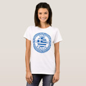 ギリシャ国旗のTシャツ・パシ Tシャツ (正面フル)