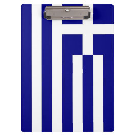 ギリシャ国旗を持つ愛国的なクリップボード クリップボード