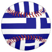 ギリシャ国旗を持つ愛国的なソフトボール ソフトボール (裏面)