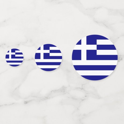 ギリシャ国旗を持つ表紙吹雪 コンフェッティ (正面)