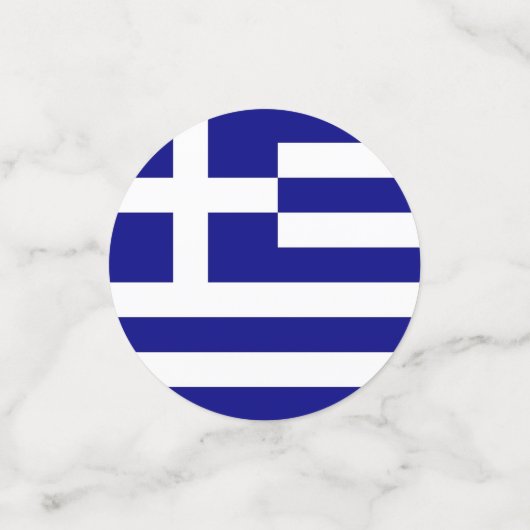 ギリシャ国旗を持つ表紙吹雪 コンフェッティ (スモール正面)