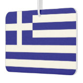 ギリシャ国旗を掲げたカーエアーフレザー カーエアーフレッシュナー (左)