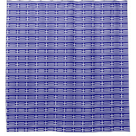 ギリシャ国旗を掲げたシャワーカーテン シャワーカーテン