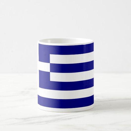 ギリシャ国旗を掲げたマグカップ コーヒーマグカップ (中央)