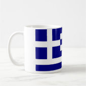 ギリシャ国旗を掲げたマグカップ コーヒーマグカップ (左)