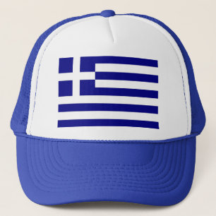 ギリシャ国旗を掲げた帽子 キャップ