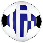 ギリシャ国旗を掲げた愛国的なサッカーボール サッカーボール (回転)