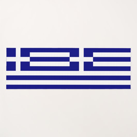 ギリシャ国旗を掲げた愛国的なヨガマット ヨガマット (正面(横))