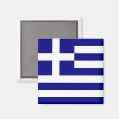 ギリシャ国旗を掲げた磁石 マグネット (正面/裏面)