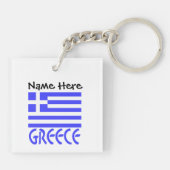 ギリシャ国旗カスタマイズ商品 キーホルダー (裏面)