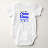 ギリシャ国旗カスタマイズ商品 ベビーボディスーツ (裏面)