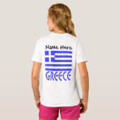 ギリシャ国旗カスタマイズ商品 Tシャツ (裏面フル)