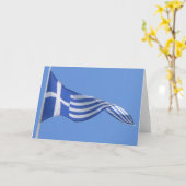 ギリシャ国旗カード カード (黄色い花)