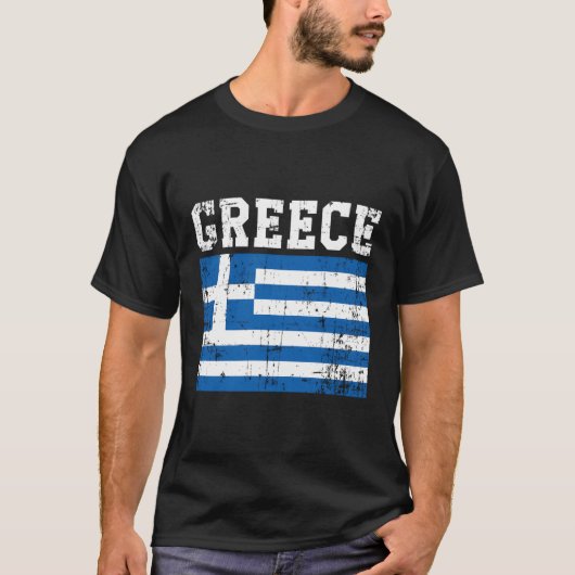 ギリシャ国旗ギリシャのルーツ Tシャツ (正面)