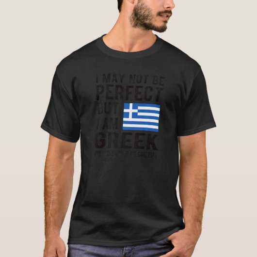 ギリシャ国旗ギリシャ伝統ギリシャのルーツ Tシャツ (正面)