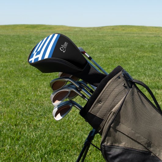 ギリシャ国旗ギリシャ名前をカスタムするゴルフヘッドカバー ゴルフヘッドカバー (インサイチュ)