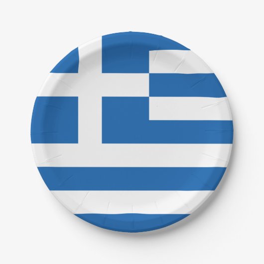 ギリシャ国旗ギリシャ愛国者 ペーパープレート (正面)