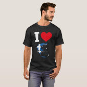 ギリシャ国旗ギリシャI愛ギリシャ Tシャツ (正面フル)