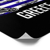 ギリシャ国旗ジャージ ギリシャ サッカー ギリシャの ポスター (角)
